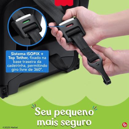 Imagem de Cadeirinha para Auto Fisher Price Phoenix 360 Isofix Top Tether iSize Cadeira Passeio Carro Bebê