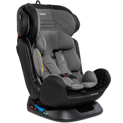 Imagem de Cadeirinha Para Auto Infanti Ravenna 0 A 36kg Reclinável Ajustável Preto com Cinza Cadeira Passeio para Carro Bebê Infantil