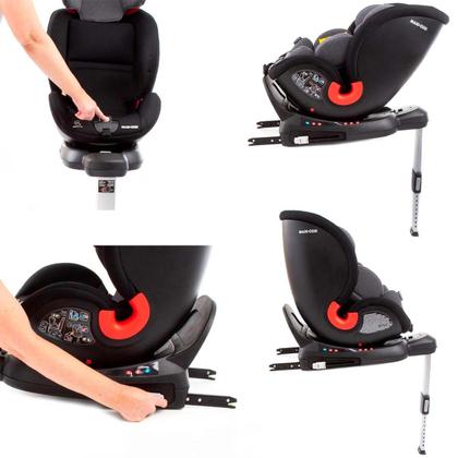 Imagem de Cadeirinha Para Auto Isofix Maxi Cosi Spinel 360 Reclinável 0-36kg Ajustável Preto Cadeira Passeio Carro Bebê Infantil Base Giratória Authentic Black