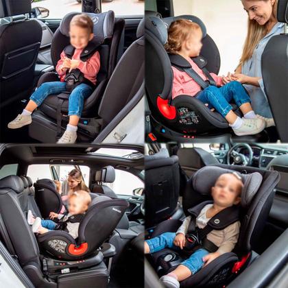Imagem de Cadeirinha Para Auto Isofix Maxi Cosi Spinel 360 Reclinável 0-36kg Ajustável Preto Cadeira Passeio Carro Bebê Infantil Base Giratória Authentic Black