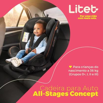 Imagem de Cadeirinha para carro 0-36 kg Isofix Litet All Stages Concept Preta - BB485