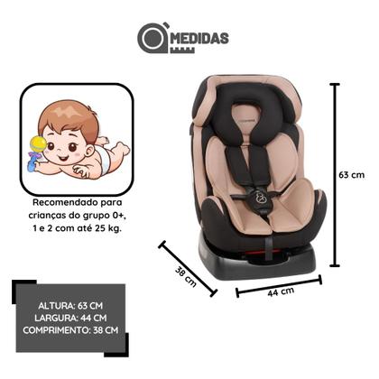 Imagem de Cadeirinha para Carro Galzerano Luli Preto Camel 0 a 25kg