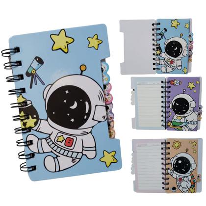 Imagem de Caderneta Bloco De Anotações Com Borracha Panda Astronauta