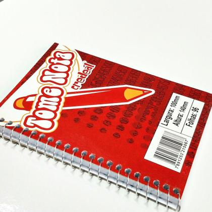 Imagem de Caderneta Espiral 1/8 Credeal Pacote com 10 unid. 96 Folhas