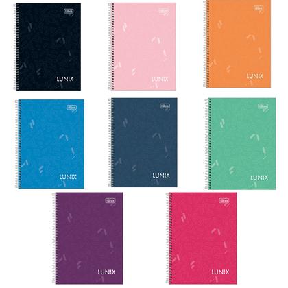 Imagem de Caderneta Espiral 1/8 Lunix 80 Folhas Pautadas - Tilibra