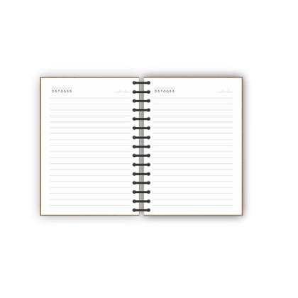 Imagem de Caderneta Espiral - Kraft De Notas Ecológica 1/8 - 80 Folhas Pautadas