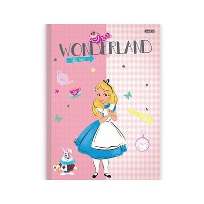 Caderno 1/4 80Fls Alice In Wonderland - São Domingos - SD Imagem de Caderno 1/4 80Fls Alice In Wonderland - São Domingos