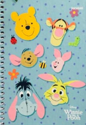 Imagem de Caderno 1/4 Capa Dura Espiral Ursinho Pooh 80 folhas