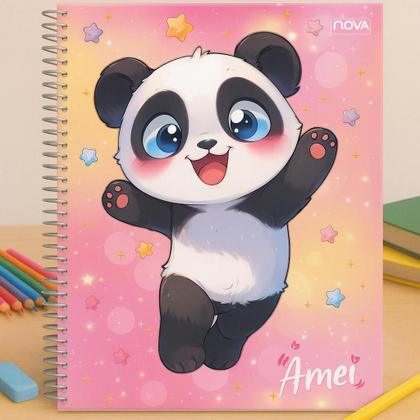 Imagem de Caderno 1 Matéria com Adesivo 80 Folhas Amei Sortido