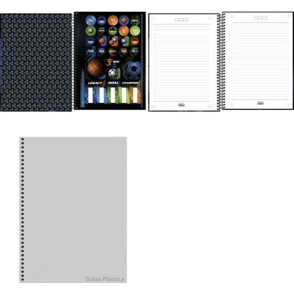Imagem de Caderno 10X1 Capa Dura Score 160 Folhas Connect - Pacote com 4 Unidades