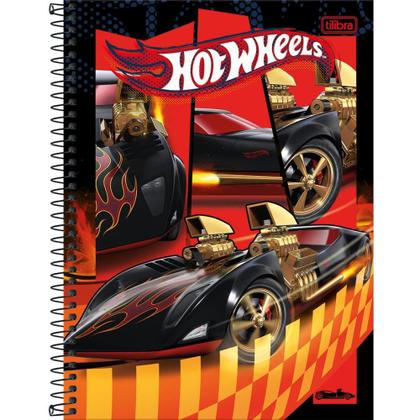 Imagem de Caderno 1X1 Capa Dura HOT Wheels 80 Folhas Pacote com 4