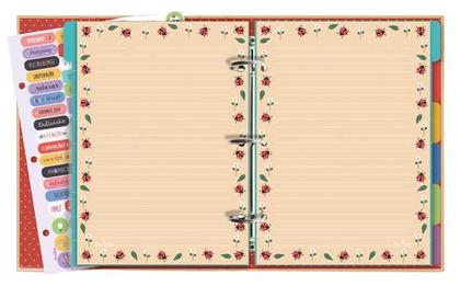 Imagem de Caderno Argolado + 12 divisórias + 80fls Joaninha Fina Ideia
