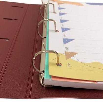 Imagem de Caderno Argolado Bordo Fichário Yes A4 Universitário com 96 Folhas 5 Divisórias Planner Colegial