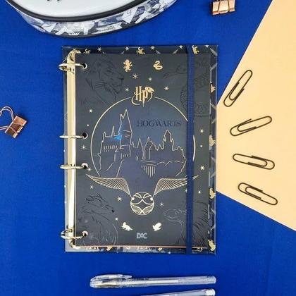 Imagem de Caderno Argolado Colegial Harry Potter 144fls DAC - Capa Dura com Elástico