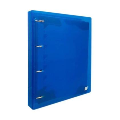 Imagem de Caderno Argolado Fichário Azul Cristal Com Bloco 96 Folhas A4 YES Material Escolar Universitário Colegial