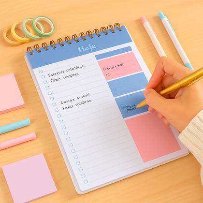 Imagem de Caderno Bloco Agenda Planner Diário 50 Folhas Com Checklist