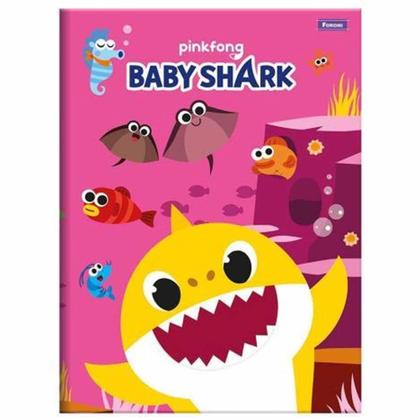 Imagem de Caderno Brochura 1/4 Baby Shark 96 Folhas Foroni - Tilibra