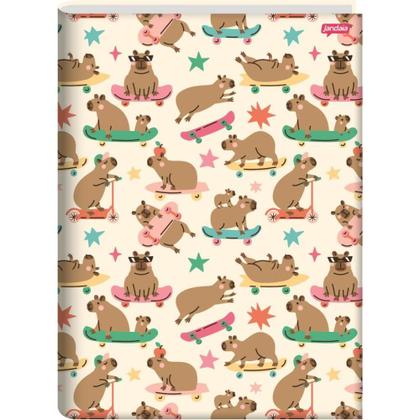 Imagem de Caderno Brochura 1/4 Capa Dura Capyvibes 80 Folhas Pacote com 5 Unidades