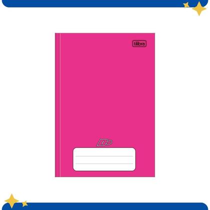 Imagem de Caderno Brochura D+ Tilibra Rosa com 96 Folhas A5 Pequeno Capa Dura com Pauta Anotações Aulas