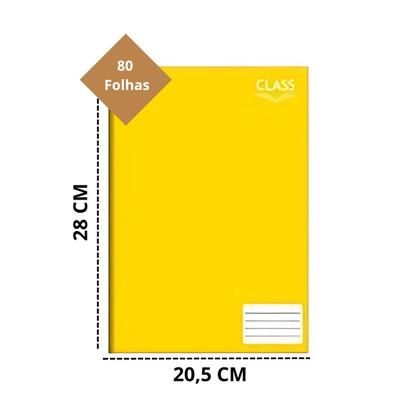 Imagem de Caderno Brochura Universitario 80Fls Stiff Slim Amarelo Foroni