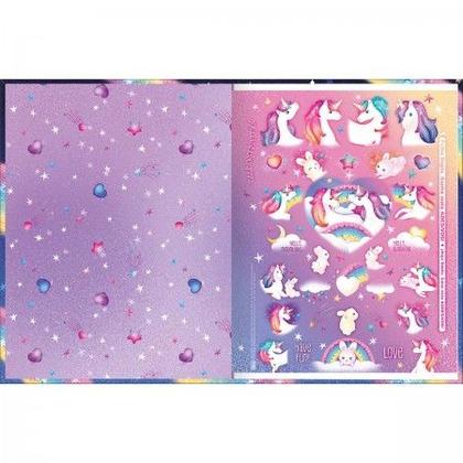 Imagem de Caderno Brochura Universitário Capa Dura Blink Unicórnios 80 Folhas - Tilibra