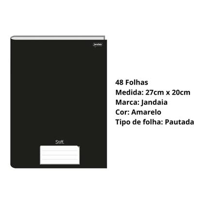Imagem de Caderno Brochurão 48 Folhas Preto 20cmx27cm Jandaia