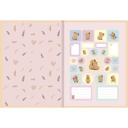 Imagem de Caderno Brochurão Capa Dura Capycuties 80 Folhas Pacote com 5