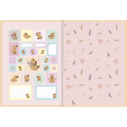 Imagem de Caderno Brochurão Capa Dura Capycuties 80 Folhas Pacote com 5