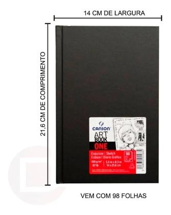 Imagem de Caderno canson sketchbook one 98fls 100g/m2 a5(14cmx21,6cm)