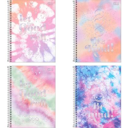 Imagem de Caderno Capa Dura Colegial Good Vibes 160 Folhas 10 Matérias TILIBRA