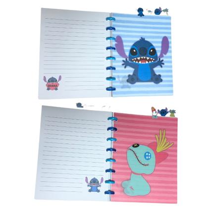 Imagem de Caderno com Discos e Divisórias STITCH DISNEY Zona Criativa