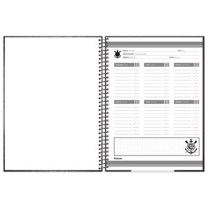 Imagem de Caderno Corinthians Capa Dura Espiral 1 Matéria 80F Escolar