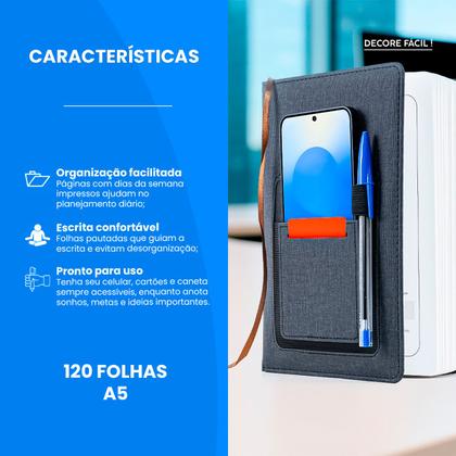 Imagem de Caderno De Anotações Executivo Capa Dura Caderneta 120 Pag.