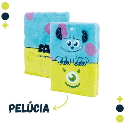 Imagem de Caderno de Anotações Monstros S.A DAC Pelúcia Disney Fluffy Material Escolar Volta as Aulas Fofinho