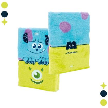 Imagem de Caderno de Anotações Monstros S.A DAC Pelúcia Disney Fluffy Material Escolar Volta as Aulas Fofinho