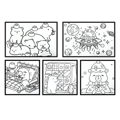 Imagem de Caderno de Desenho Bobbie Goods Capivara Capa Dura A5 com 100 Folhas