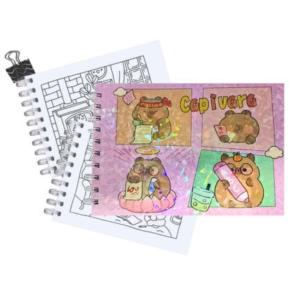 Imagem de Caderno de Desenho Bobbie Goods Capivara Capa Dura A5 com 100 Folhas