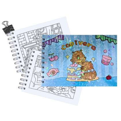 Imagem de Caderno de Desenho Bobbie Goods Capivara Capa Dura A5 com 100 Folhas