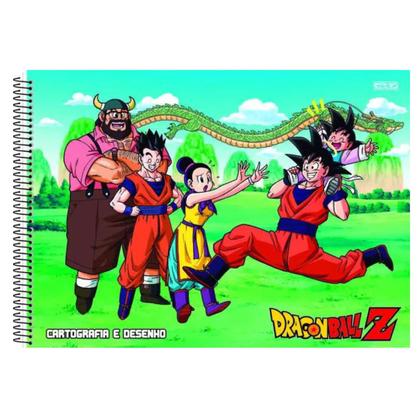 Imagem de Caderno De Desenho Espiral Capa Dura Dragon Ball Z 60 Folhas São Domingos