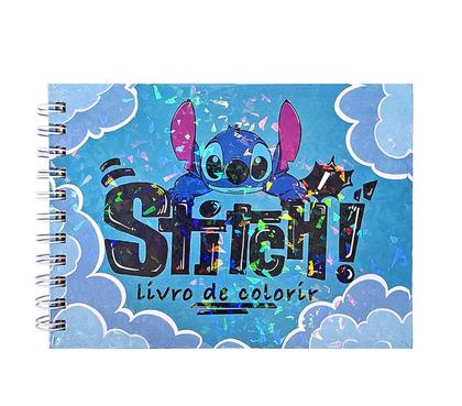 Imagem de Caderno de Desenho Livro de Colorir Capa Dura Bobbie Goods Stitch Labubu Capivara 50 Páginas