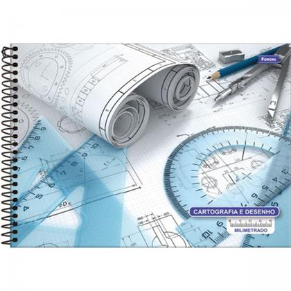 Imagem de Caderno de Desenho Milimetrado com 60 folhas Foroni Capa dura