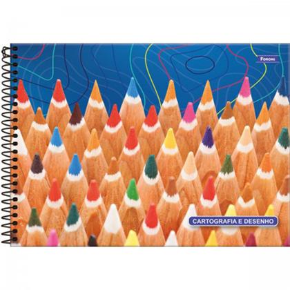 Imagem de Caderno de Desenho Milimetrado com 60 folhas Foroni Capa dura