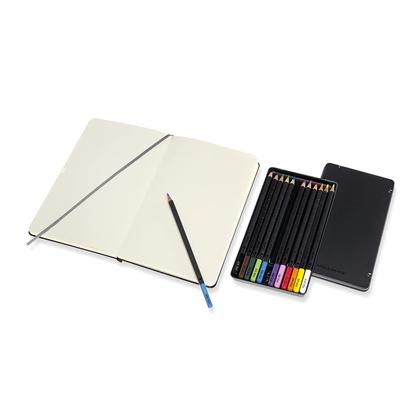 Imagem de Caderno de Desenho Moleskine com Lápis de Aquarela - 13 x 21 cm