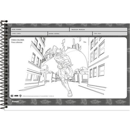 Imagem de Caderno de Desenho Universitário Capa Dura Batman 80 Folhas - Pacote com 5