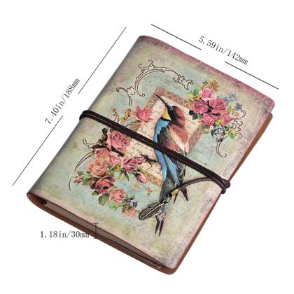 Imagem de Caderno de diário de couro vintage MALEDEN 14x19 cm, recarga