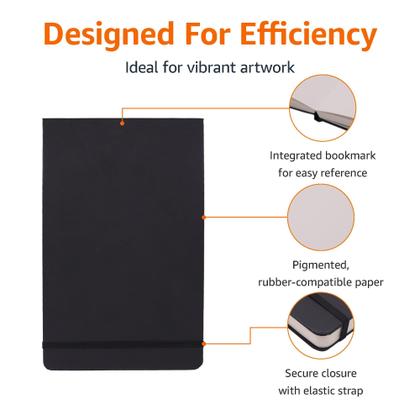 Imagem de Caderno de esboços Amazon Basics L tamanho 13,3 x 21 cm 72 folhas