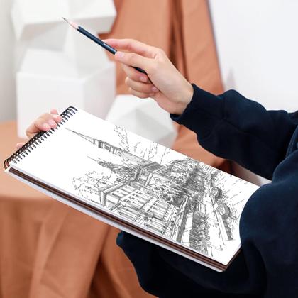 Imagem de Caderno de Esboços Crehatos 9x12cm - 100 Folhas de Papel 100gsm
