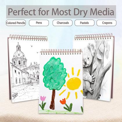 Imagem de Caderno de Esboços Crehatos 9x12cm - 100 Folhas de Papel 100gsm