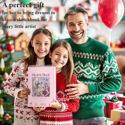 Imagem de Caderno de Esboços Fuxi 9x12cm - Bloco de Desenho Espiral com 100 Folhas