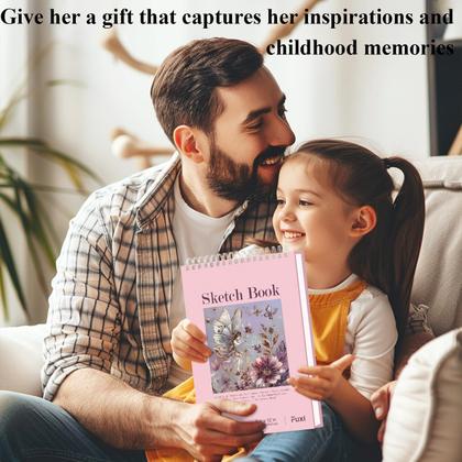 Imagem de Caderno de Esboços Fuxi 9x12cm - Bloco de Desenho Espiral com 100 Folhas